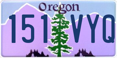 OR license plate 151VYQ