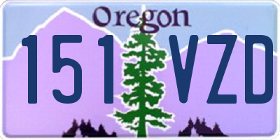 OR license plate 151VZD