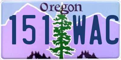 OR license plate 151WAC