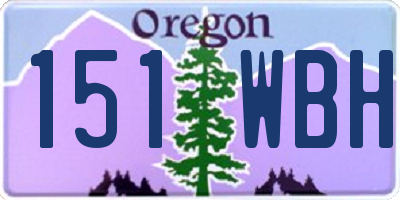OR license plate 151WBH