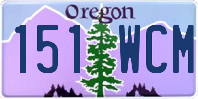 OR license plate 151WCM