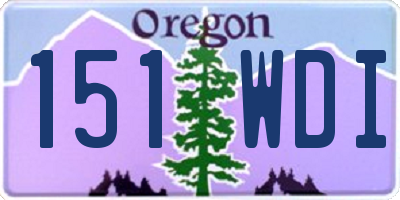 OR license plate 151WDI