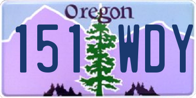 OR license plate 151WDY