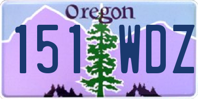 OR license plate 151WDZ