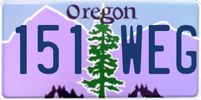 OR license plate 151WEG