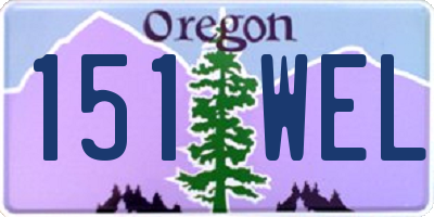 OR license plate 151WEL