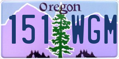 OR license plate 151WGM