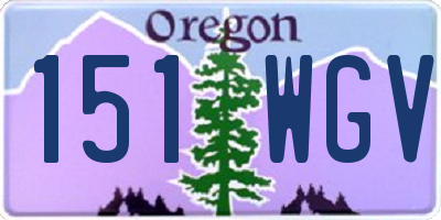 OR license plate 151WGV