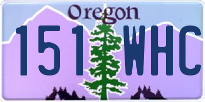 OR license plate 151WHC