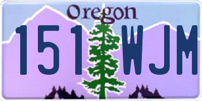 OR license plate 151WJM