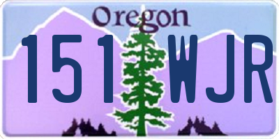 OR license plate 151WJR
