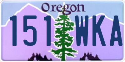 OR license plate 151WKA
