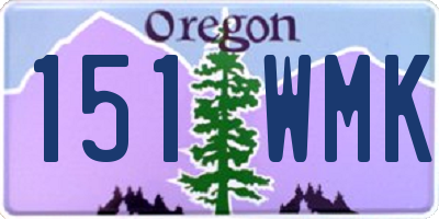OR license plate 151WMK