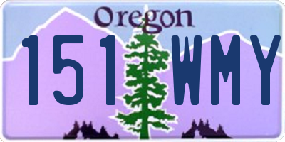 OR license plate 151WMY