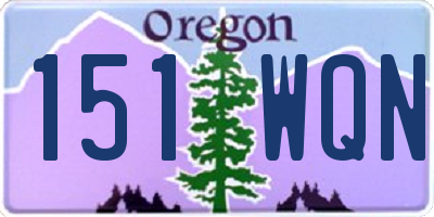 OR license plate 151WQN