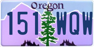 OR license plate 151WQW