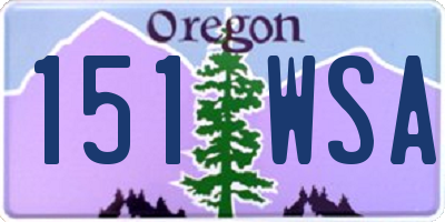 OR license plate 151WSA