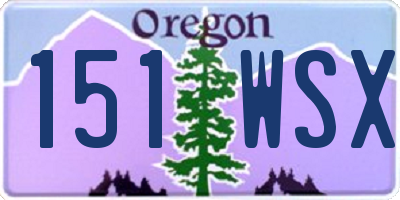 OR license plate 151WSX