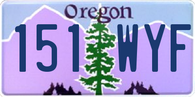 OR license plate 151WYF