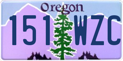 OR license plate 151WZC