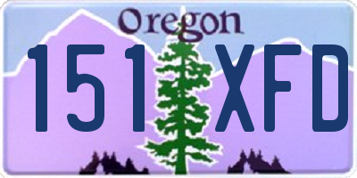 OR license plate 151XFD