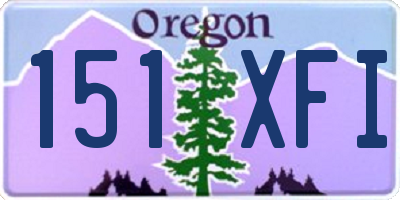 OR license plate 151XFI