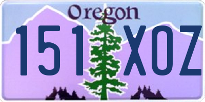 OR license plate 151XOZ