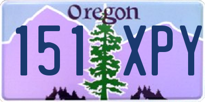 OR license plate 151XPY
