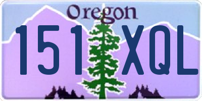 OR license plate 151XQL