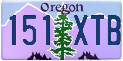 OR license plate 151XTB