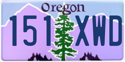OR license plate 151XWD