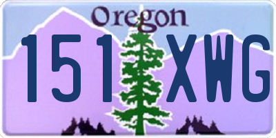 OR license plate 151XWG