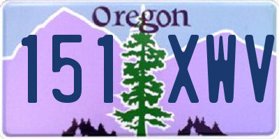 OR license plate 151XWV
