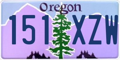 OR license plate 151XZW