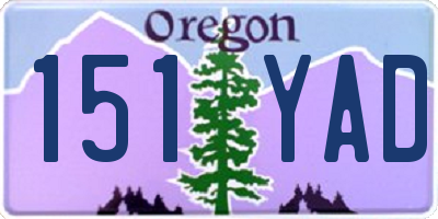 OR license plate 151YAD