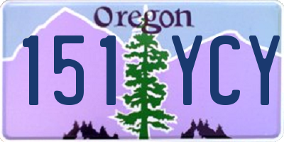 OR license plate 151YCY