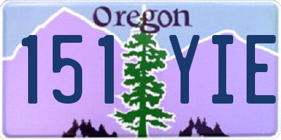 OR license plate 151YIE
