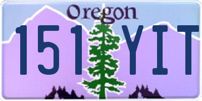 OR license plate 151YIT