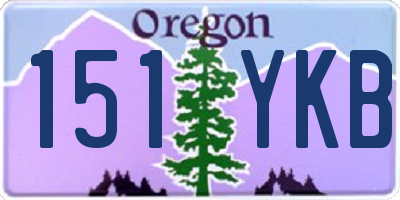 OR license plate 151YKB