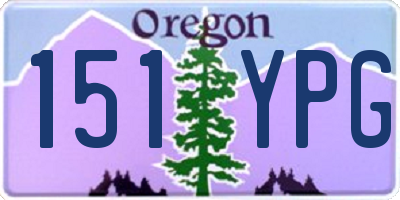 OR license plate 151YPG