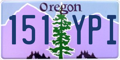 OR license plate 151YPI