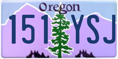 OR license plate 151YSJ