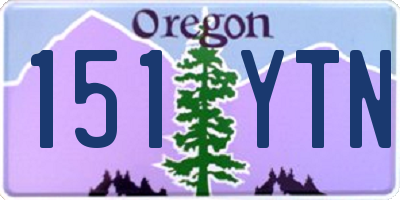 OR license plate 151YTN