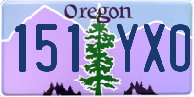 OR license plate 151YXO