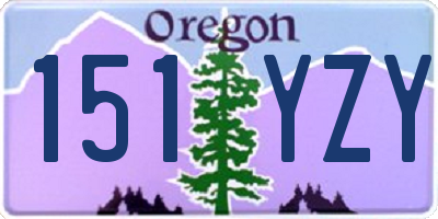 OR license plate 151YZY