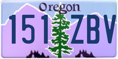 OR license plate 151ZBV