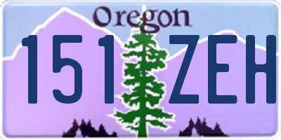 OR license plate 151ZEH