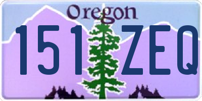 OR license plate 151ZEQ