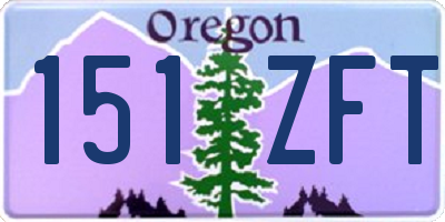 OR license plate 151ZFT