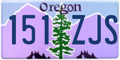 OR license plate 151ZJS